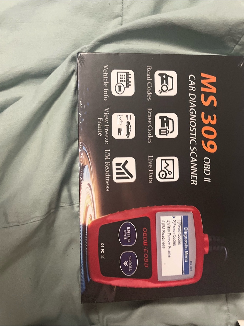 MS309 OBDII Car Diagnostic Scanner - Red
